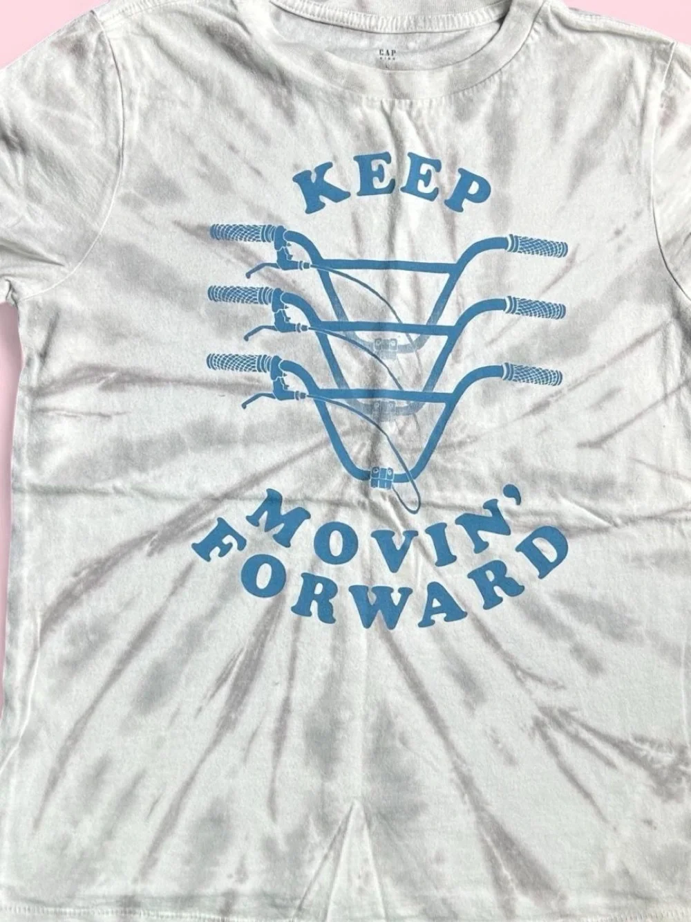 GAP Kids White Tee with Blue Screenprint